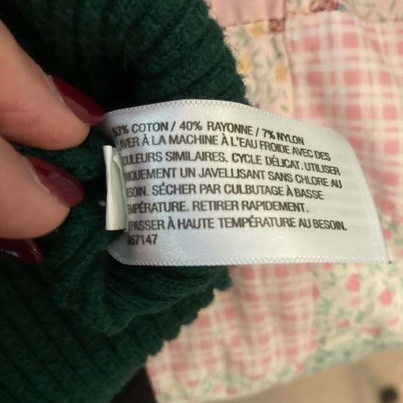 🎉Green & Blue Sweater top Merona XS - Picture 8 of 8